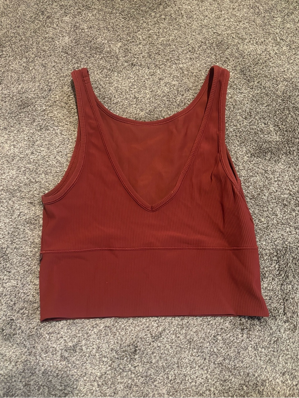 lululemon athletica Ribbed V-Neck Crop Tank - Rust